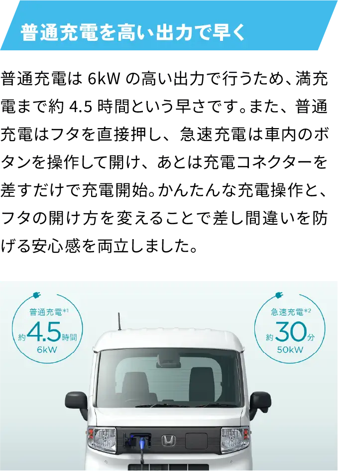 普通充電を高い出力で早く