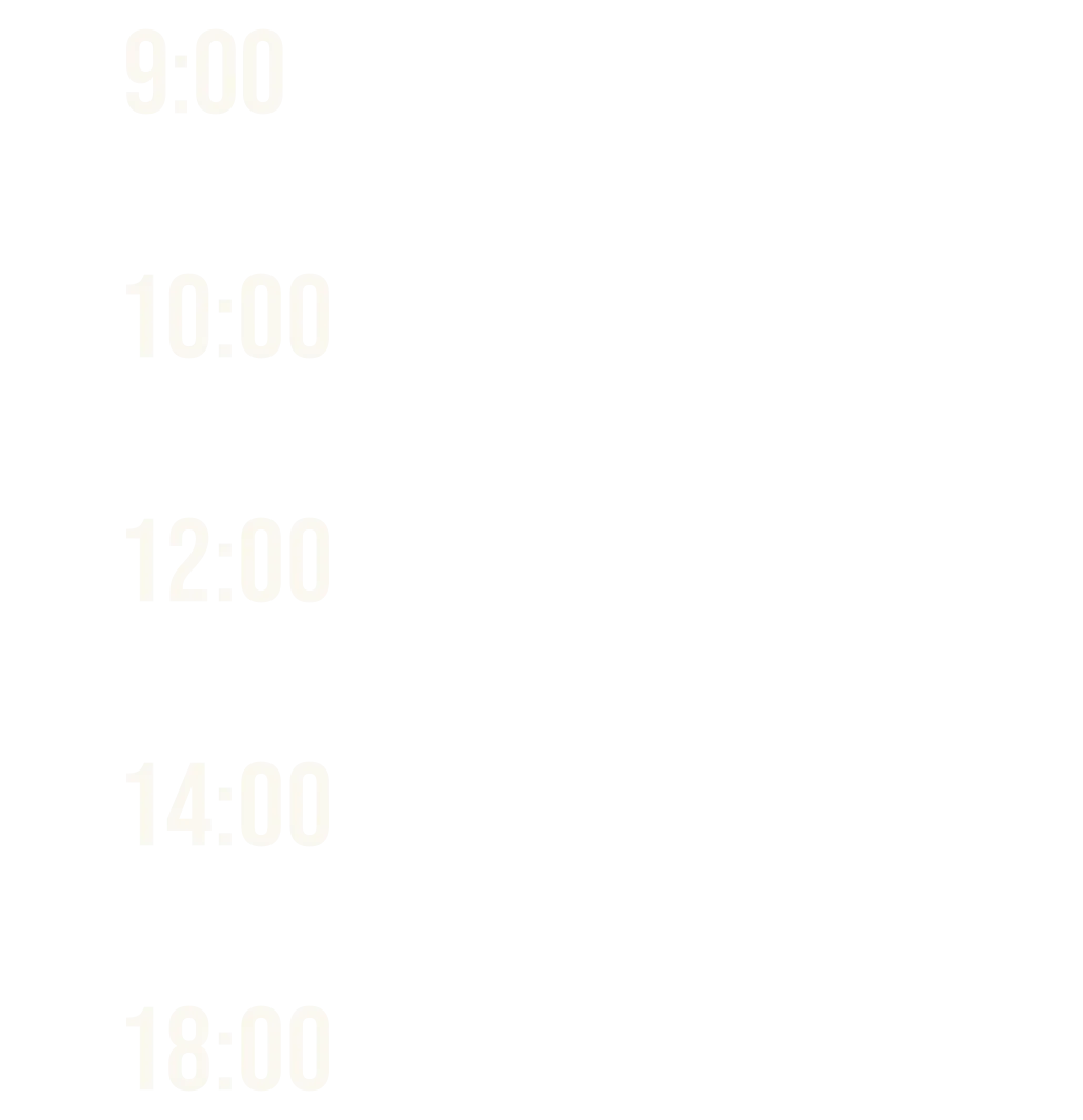 9:00 朝礼・作業割振 10:00 整備・点検 12:00 休憩（75分） 14:00 整備・故障診断 18:00 終礼 → 退社